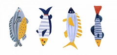 Patterned Fish Collection D