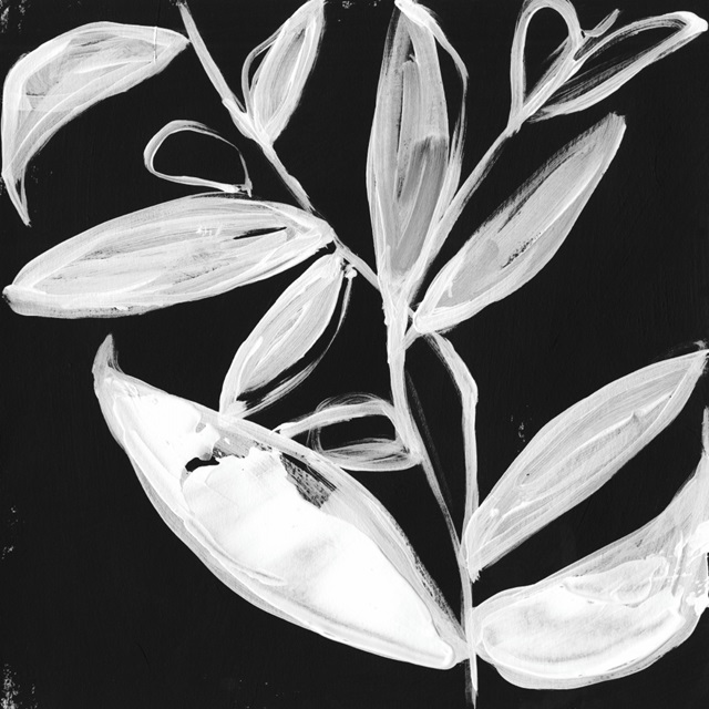 Quirky White Leaves I