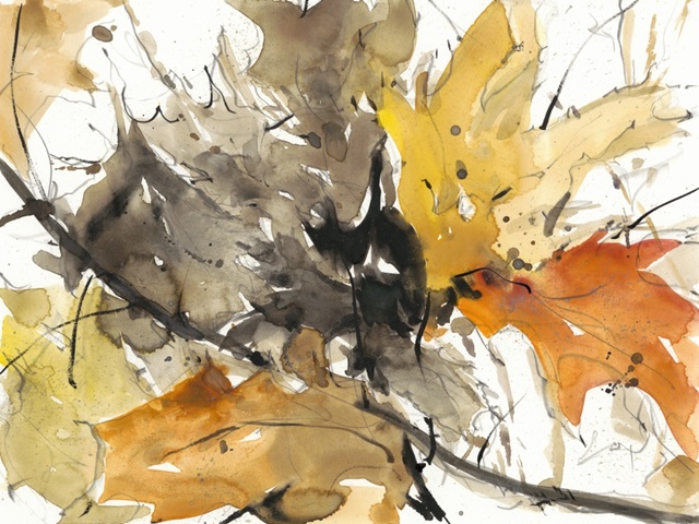 Watercolor Autumn Leaves II