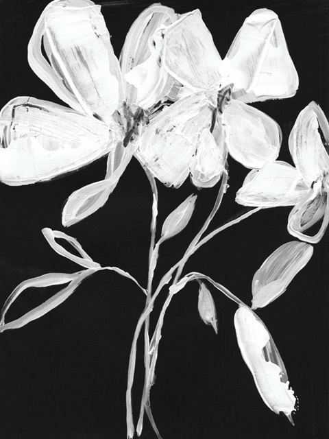 White Whimsical Flowers I