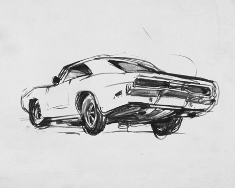 Classic Car Sketch I