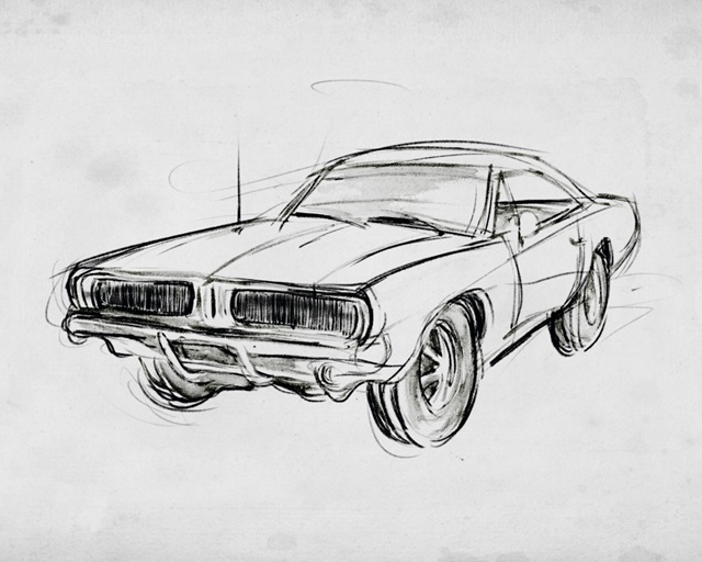 Classic Car Sketch IV