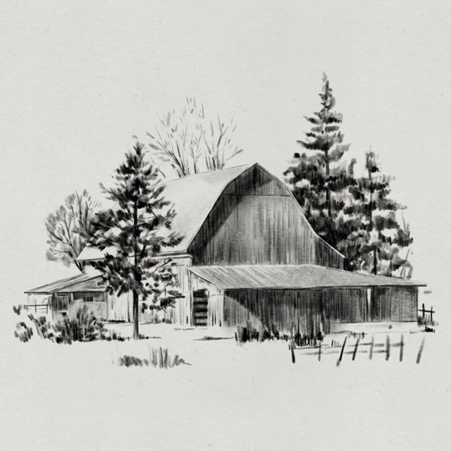 Distant Barn Sketch II