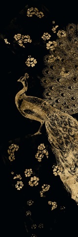 Gilded Peacock Triptych I