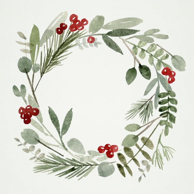 Holly Wreath I