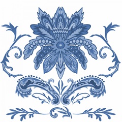 Indigo Chintz IV