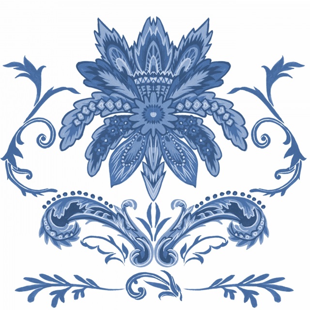 Indigo Chintz IV