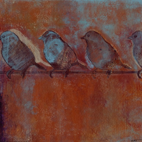 Row of Sparrows I
