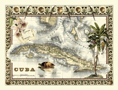 Tropical Map of Cuba