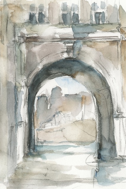 Watercolor Arch Studies IV