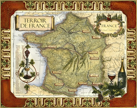 Wine Map of France on CGP