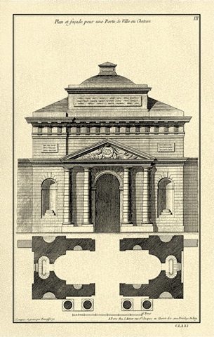 Crackled B and W Palace Facade II