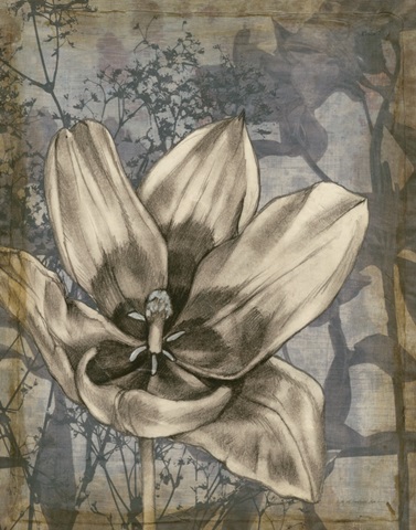 Embellished Tulip and Wildflowers IV