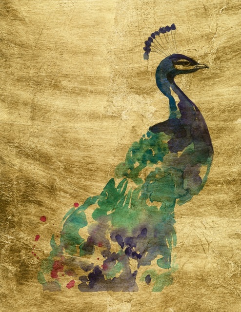 Gilded Peacock Splash I