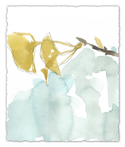 Ginkgo on Dusty Teal I