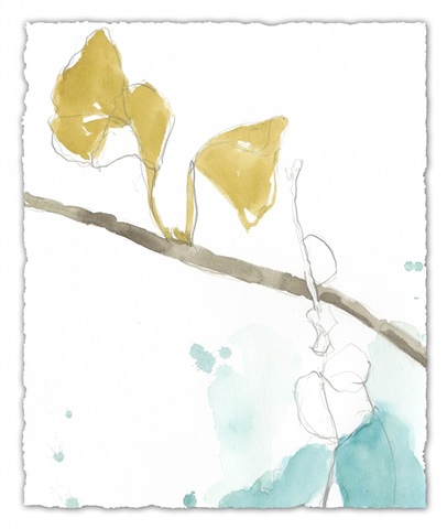 Ginkgo on Dusty Teal II
