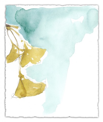 Ginkgo on Dusty Teal IX