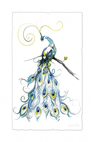 Aquarelle Peacock II