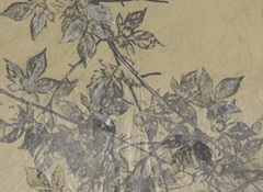 Embellished Grey Leaves I