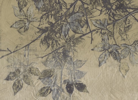 Embellished Grey Leaves II