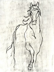Embellished Horse Contour