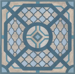 Embellished Indigo Lattice I