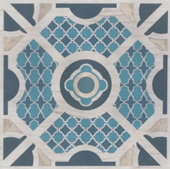 Embellished Indigo Lattice II