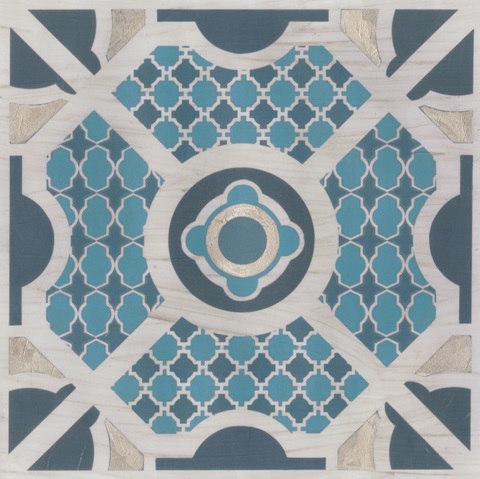 Embellished Indigo Lattice II