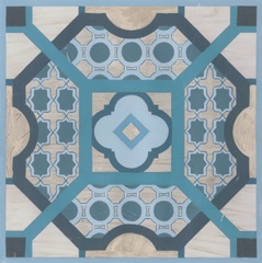 Embellished Indigo Lattice III