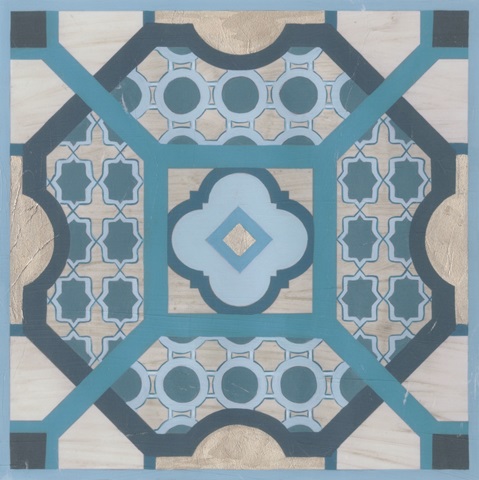 Embellished Indigo Lattice III