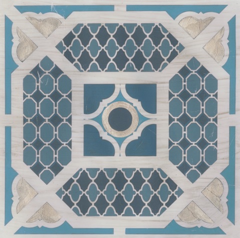 Embellished Indigo Lattice IV