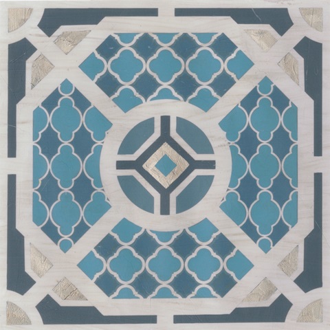 Embellished Indigo Lattice VII