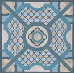 Embellished Indigo Lattice VIII