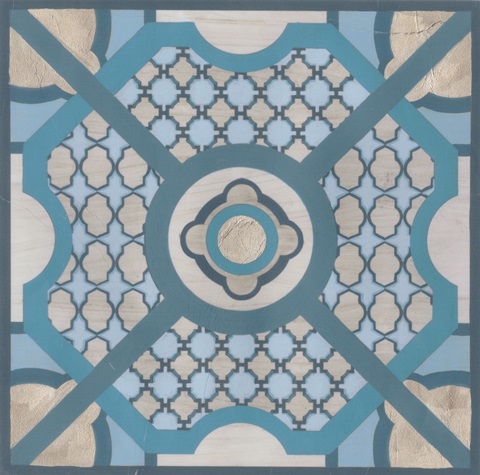 Embellished Indigo Lattice VIII