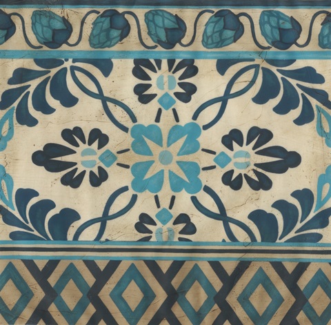 Indigo Frieze I
