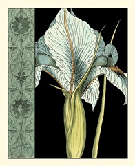 Nouveau Floral in Blue I