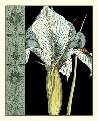 Nouveau Floral in Blue I