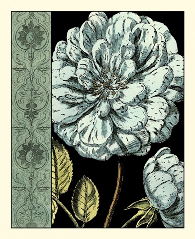 Nouveau Floral in Blue III