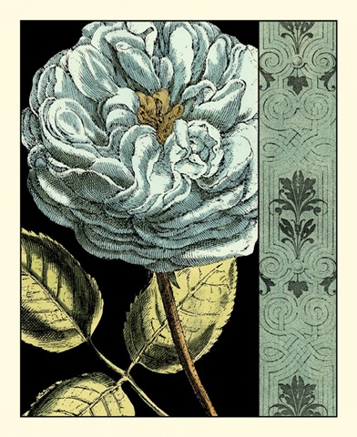 Nouveau Floral in Blue IV