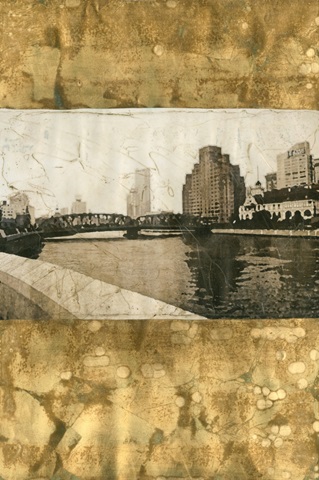Oxidized Gold Cityscape I