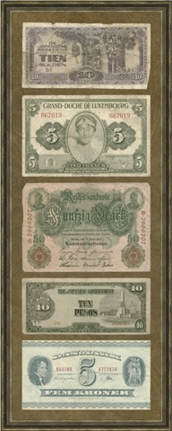 Crackled Foreign Currency Panel I