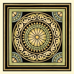 Crackled Motif on Black I