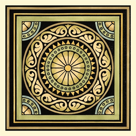 Crackled Motif on Black I