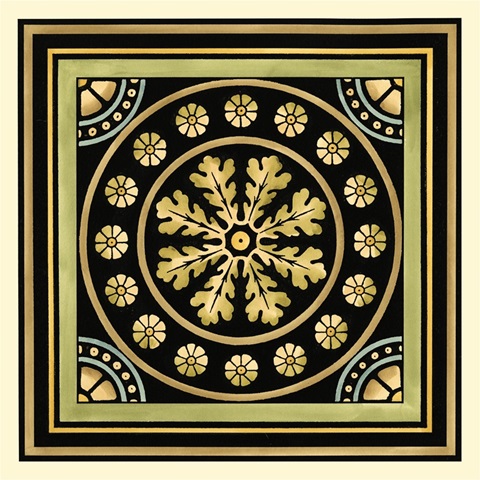 Crackled Motif on Black III