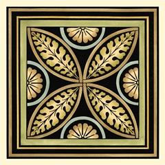 Crackled Motif on Black VI