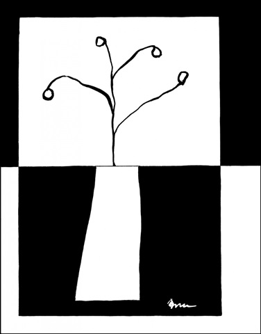 Minimalist Flower in Vase III