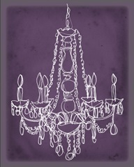 Plum Chandelier Sketch I