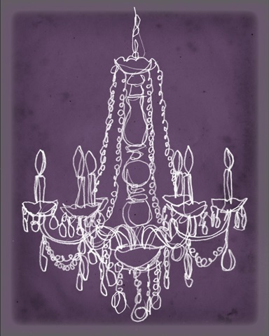 Plum Chandelier Sketch I