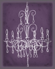 Plum Chandelier Sketch II