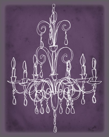 Plum Chandelier Sketch II